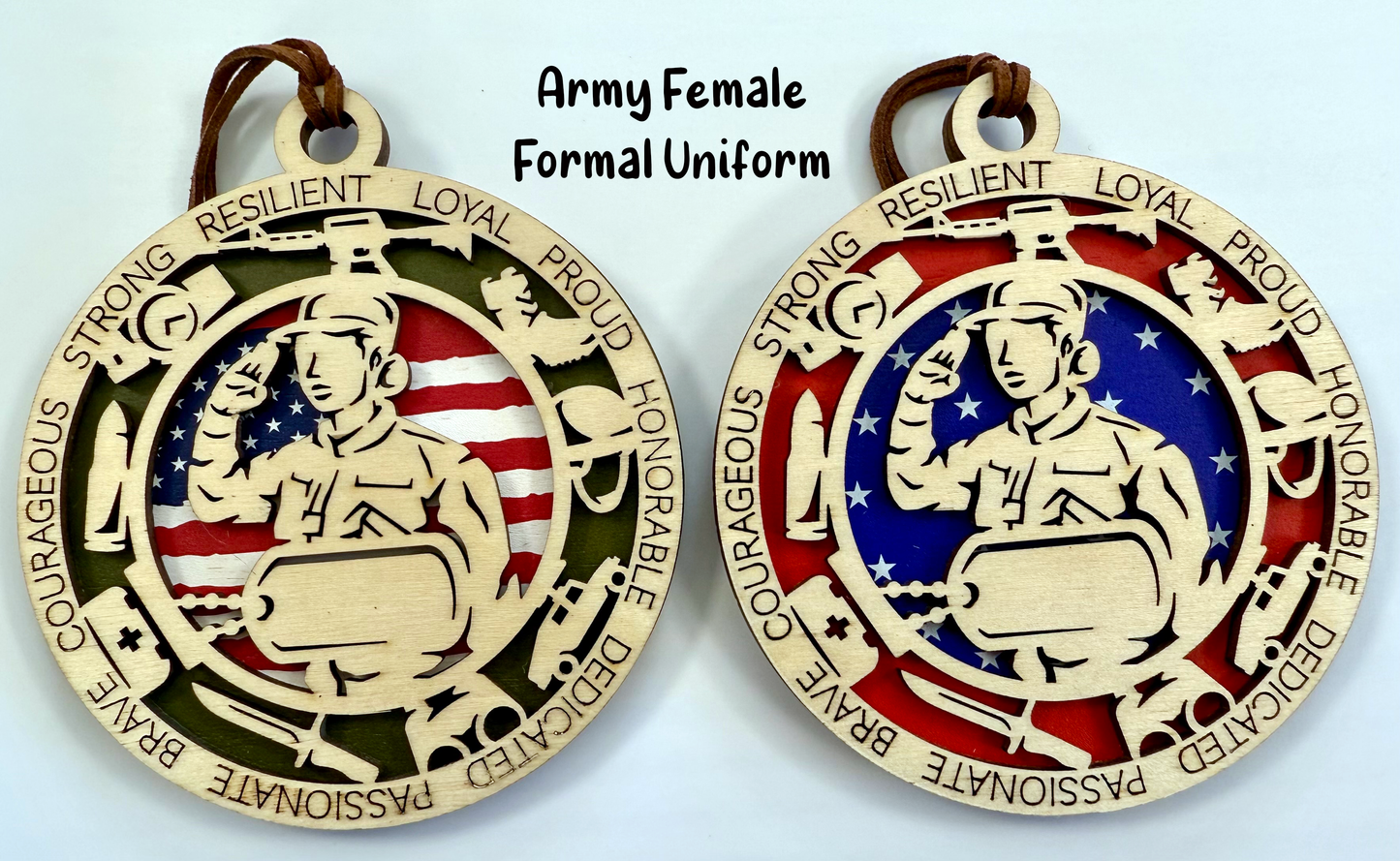 Army Tribute Layered Ornament
