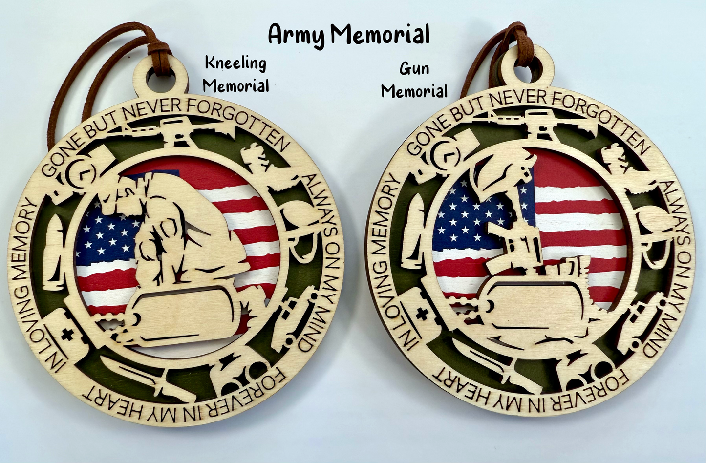 Army Tribute Layered Ornament