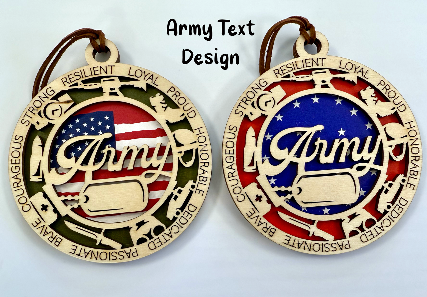 Army Tribute Layered Ornament