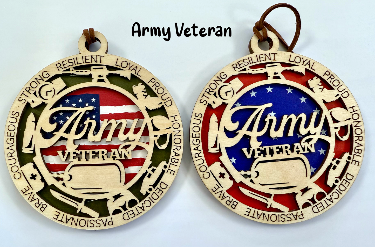 Army Tribute Layered Ornament