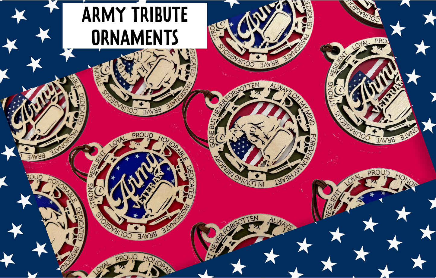 Army Tribute Layered Ornament