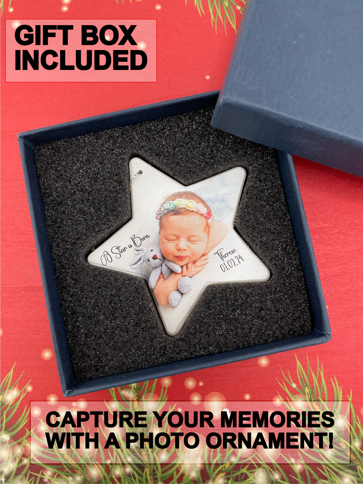Personalized Photo Glass Ornament