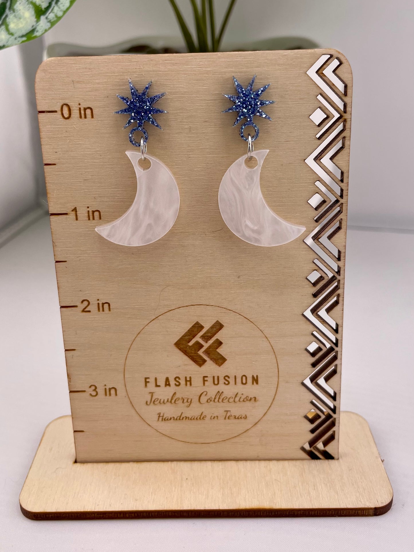 Celestial Moon & Star Drop Earrings