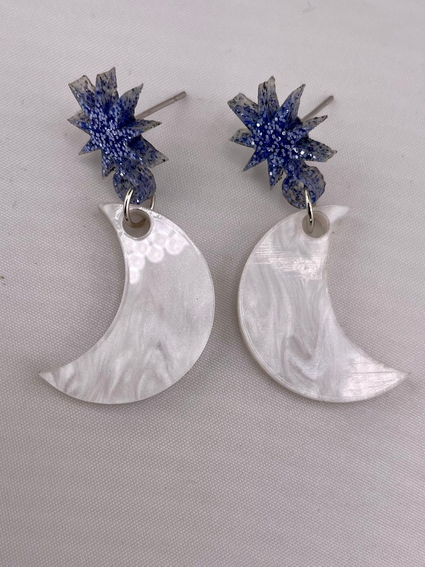 Celestial Moon & Star Drop Earrings