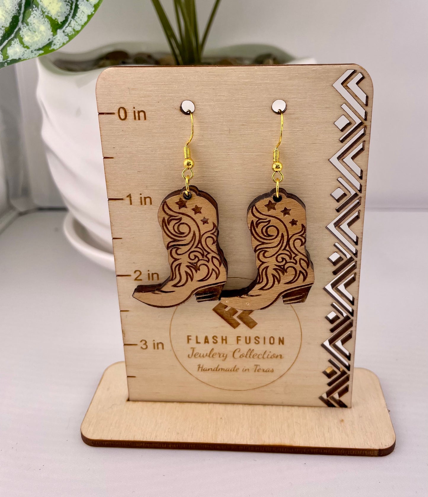 Western Cowboy Boot Dangle Earrings
