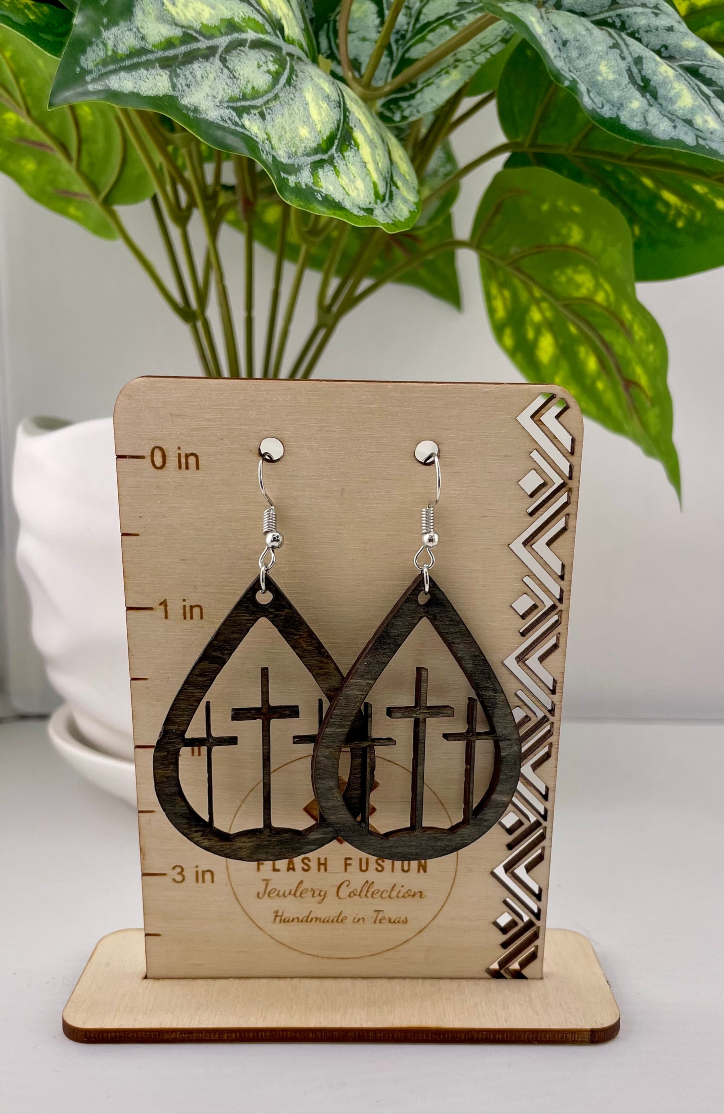 3 Holy Crosses on Calvary Earrings