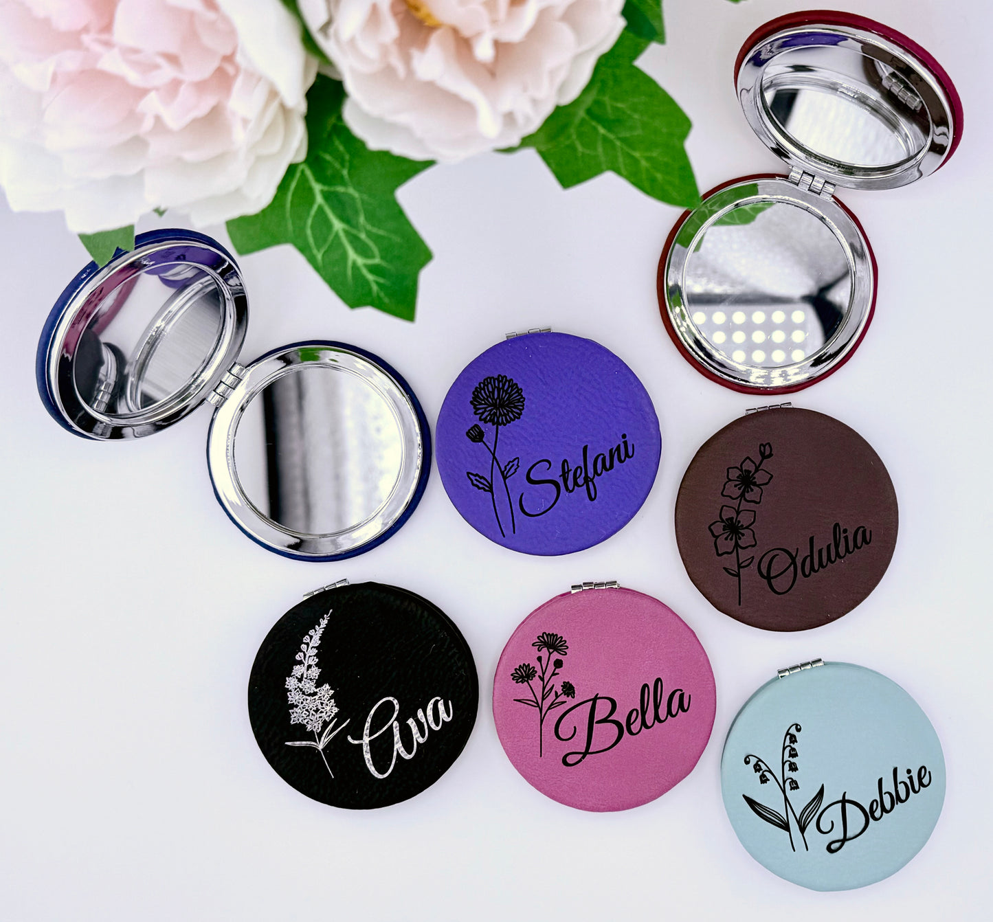 Birth Month Flower Compact Mirror