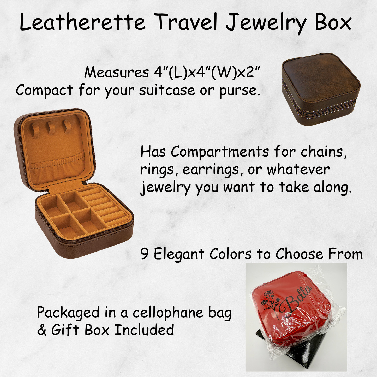Travel Jewelry Box - Birth Month Flower