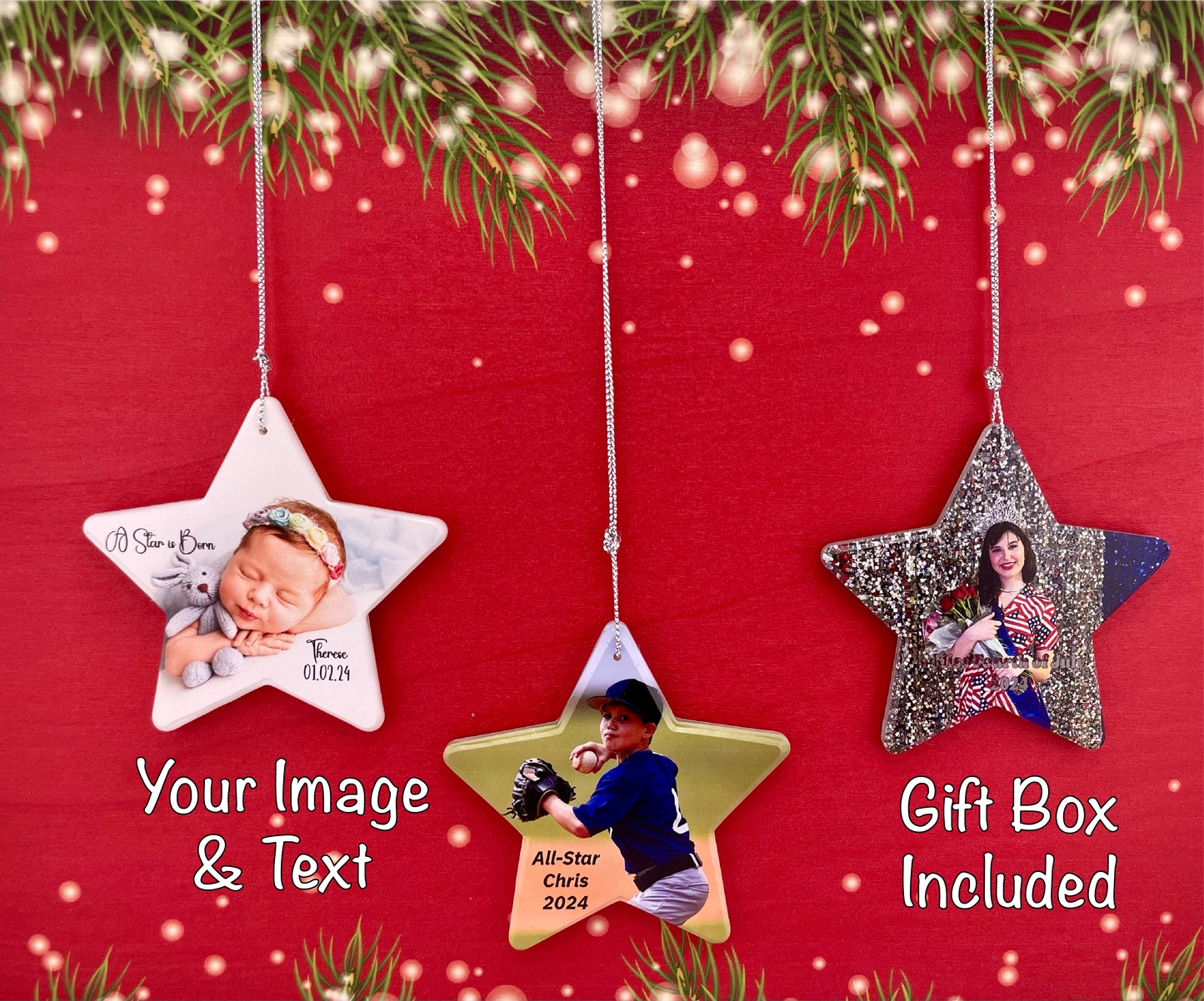 Personalized Photo Glass Ornament