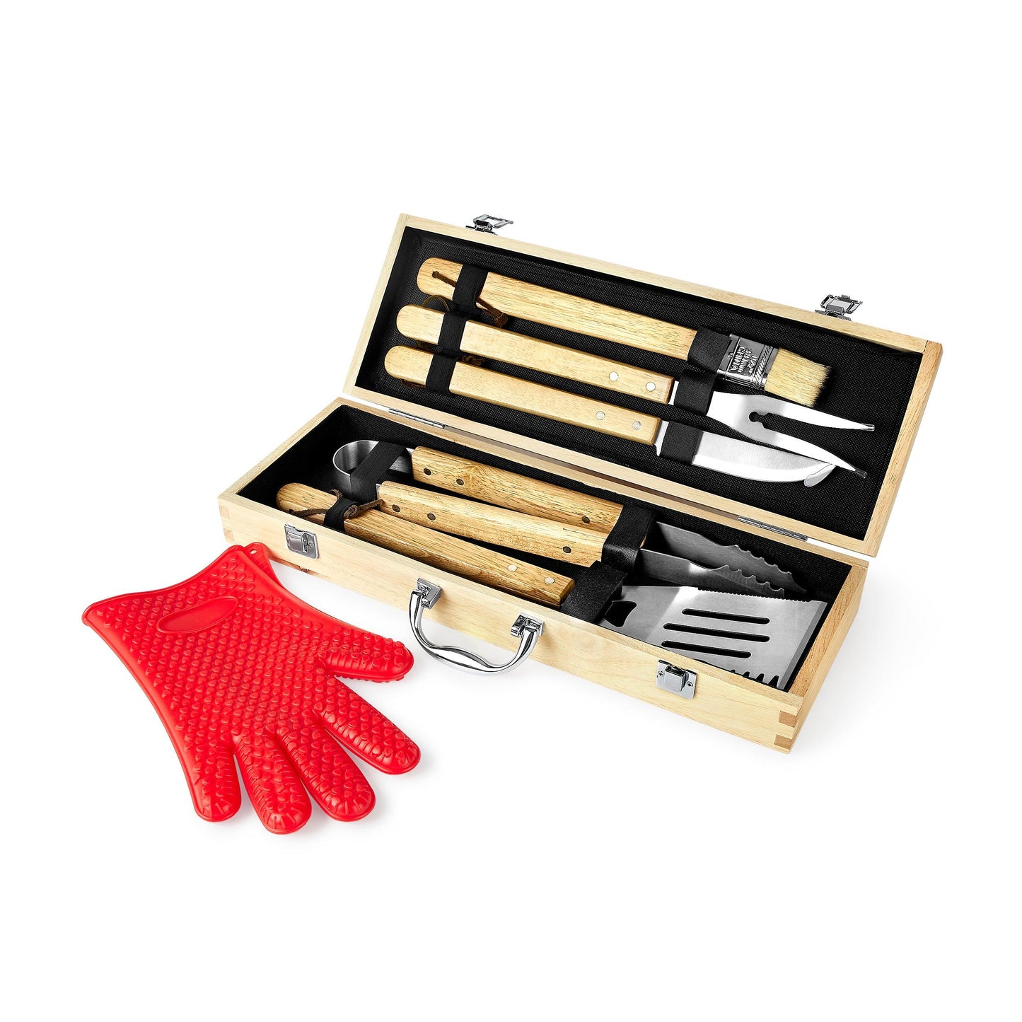 PERSONALIZED 11-PIECE BBQ SET WITH CASE