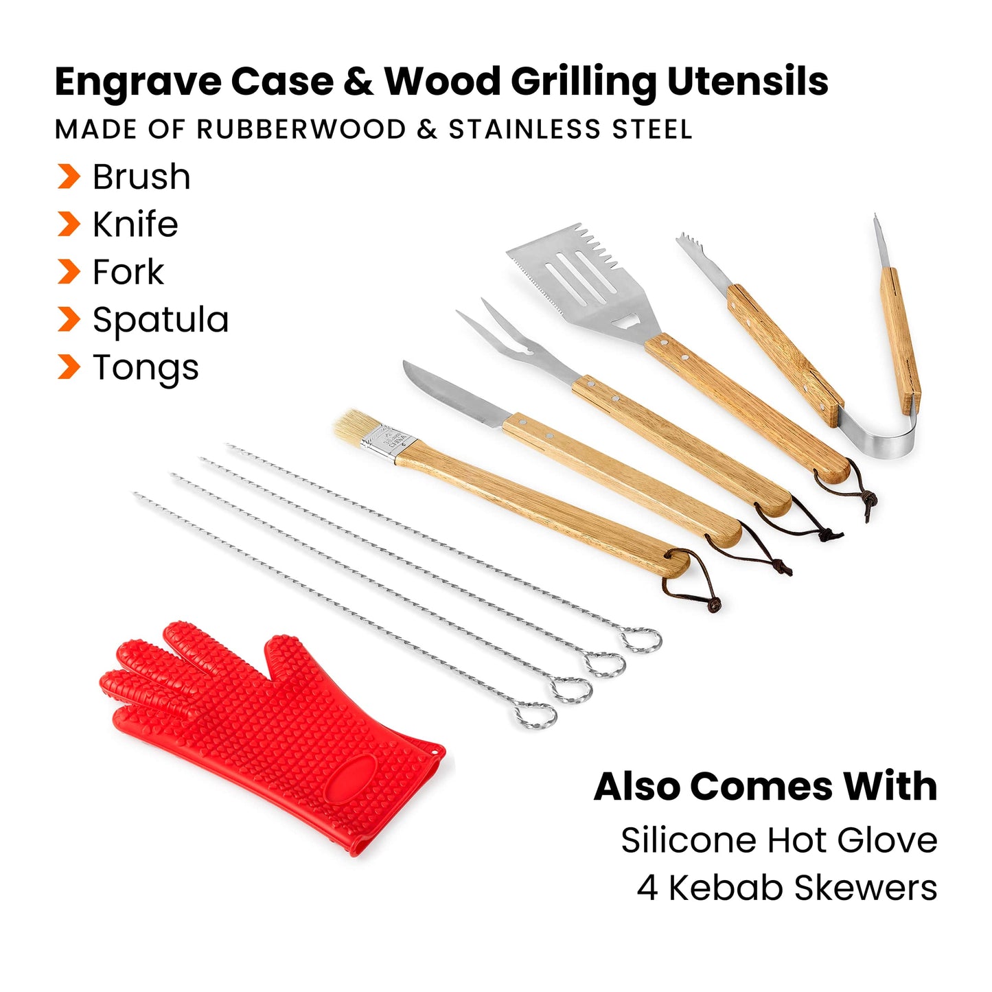PERSONALIZED 11-PIECE BBQ SET WITH CASE