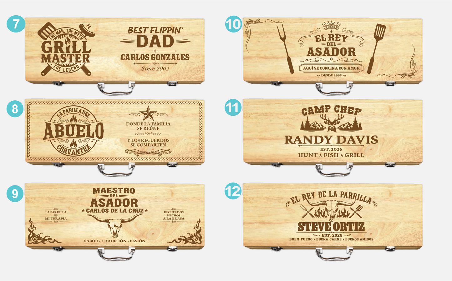 PERSONALIZED 11-PIECE BBQ SET WITH CASE